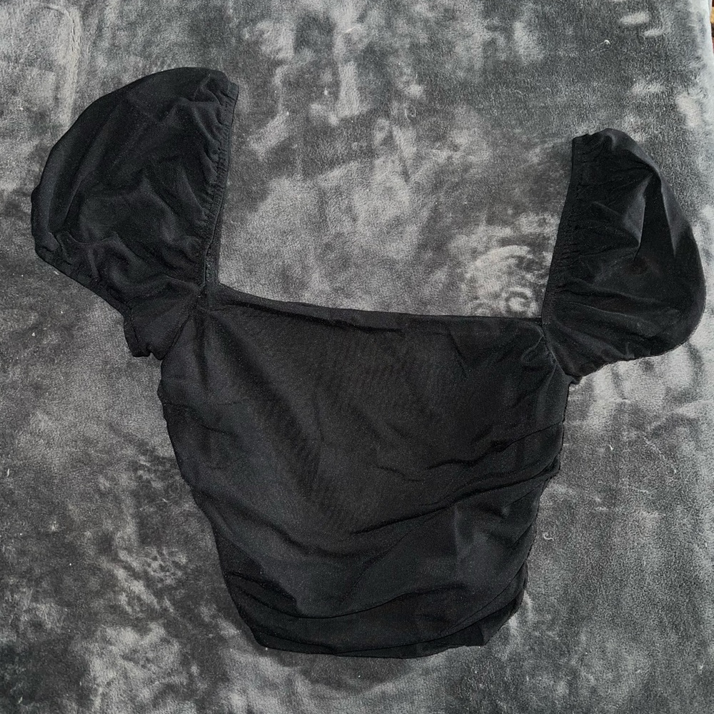 Princess Polly City Lights Crop Top in Black Size 4 - Picture 5 of 10
